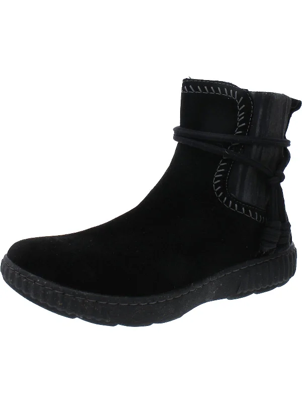 261673535060 Womens Faux Suede ZIpper Ankle Boots