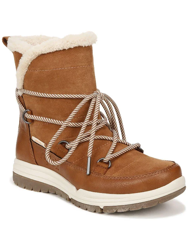 Alpine Womens Faux Fur Ankle Winter & Snow Boots