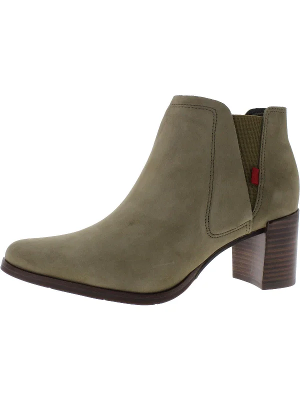 Amsterdam Womens Block Heel Stacked Heel Ankle Boots