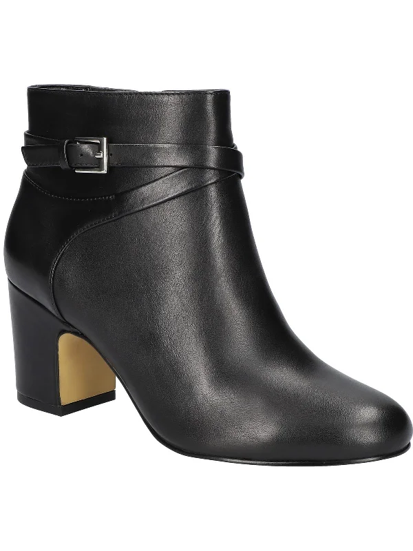 ARLETTE Womens Leather Zip Up Ankle Boots