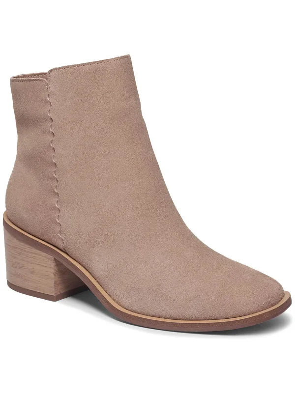 Avery Womens Suede Square toe Ankle Boots