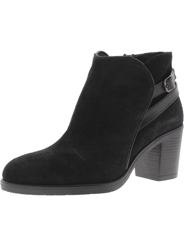 Beverly Womens Suede Ankle Booties