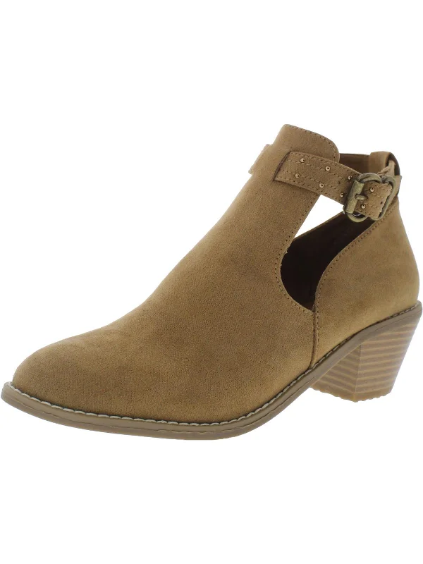 Brock Womens Faux Suede Studded Booties