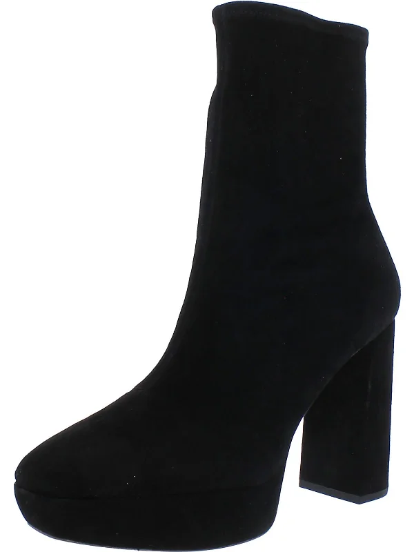 CAMDEN Womens Rubber Outsole Ankle Boot Block Heels