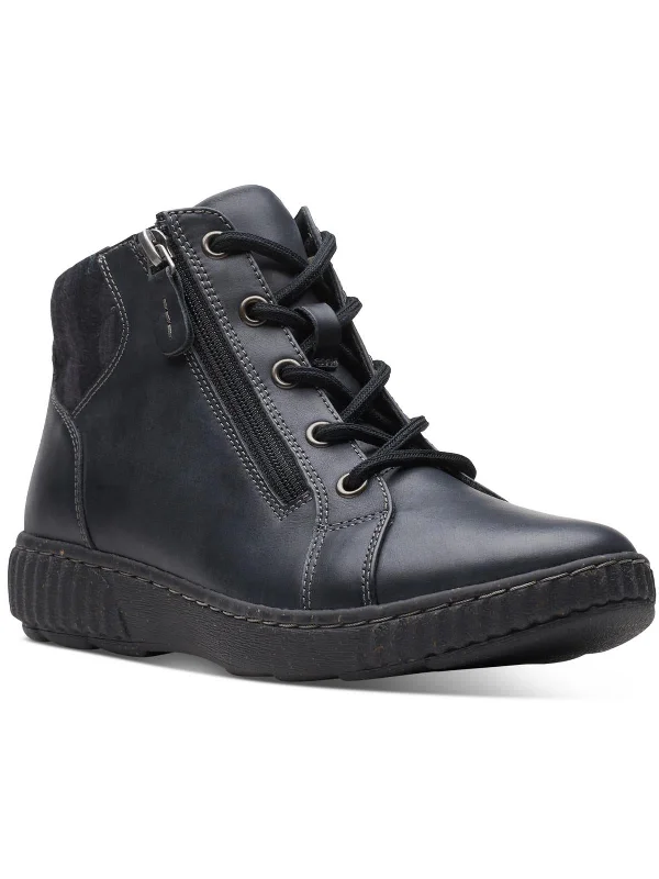 Caroline Park Womens Leather Lace-up Ankle Boots