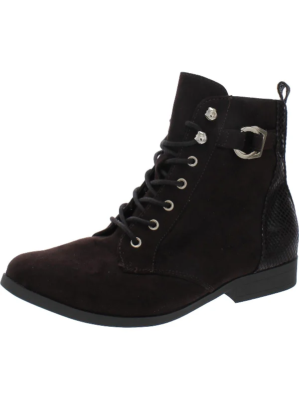 CLARITA Womens Almond Toe Zipper on side Ankle Boots