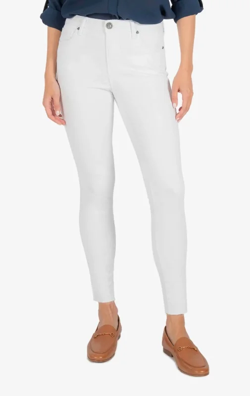 Connie High Rise Ankle Skinny Jean in White