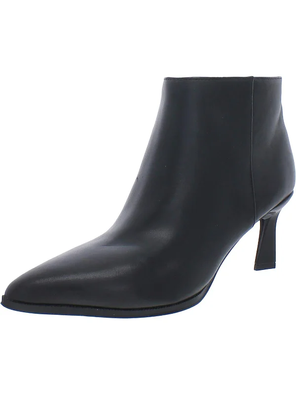 Destiny Womens Leather Pointed Toe Booties