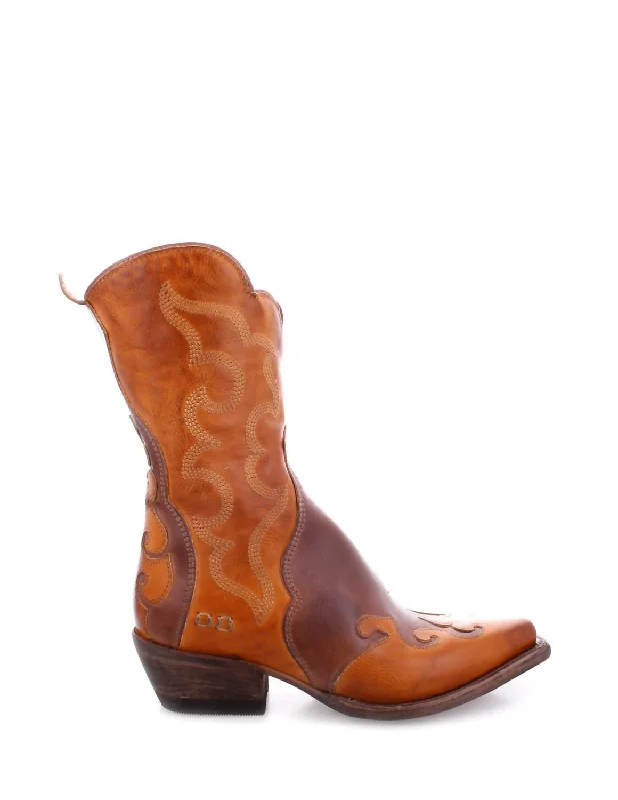 Deuce Ankle Boot In Pecan Almond Rustic