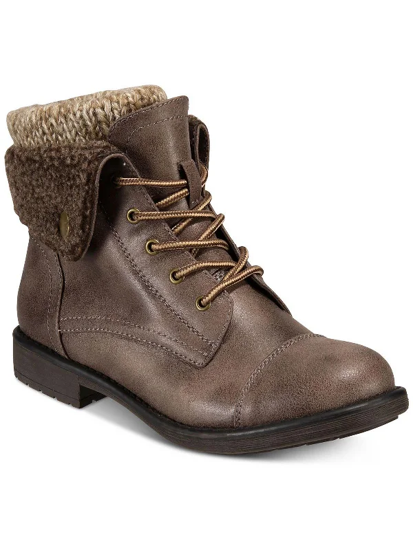 Duena  Womens Faux Fur Outdoors Booties