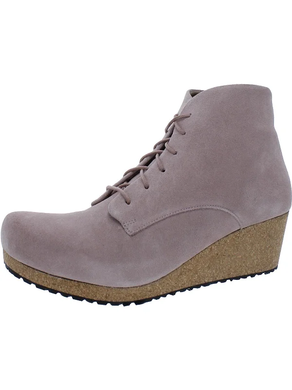 Edith Womens Suede Wedge Ankle Boots