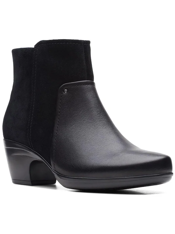 Emily Lowboot Womens Leather Block Heel Booties