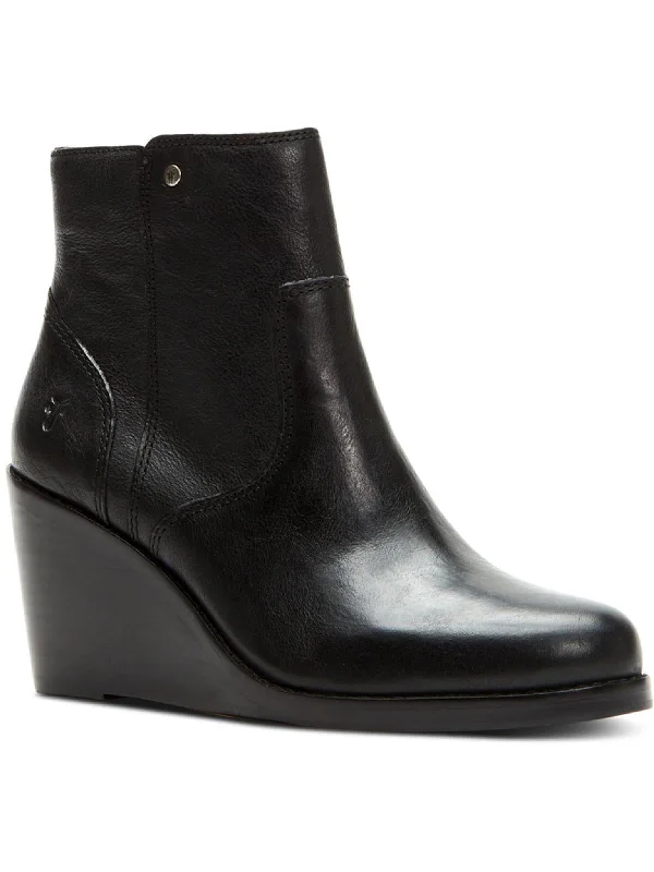 Emma Womens Leather Ankle Booties