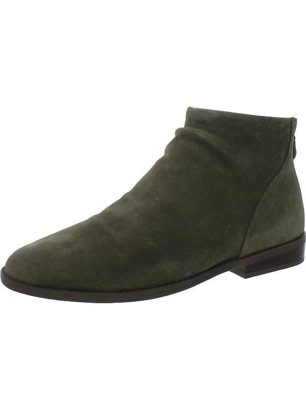 Emma Zip Womens Leather Ankle Booties