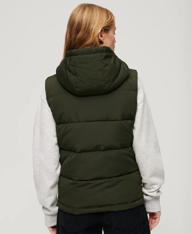 Everest Hooded Puffer Vest | Abyss Khaki