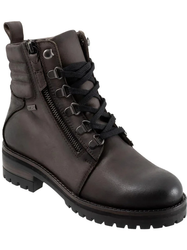 Everett Womens Leather Lace up Ankle Boots