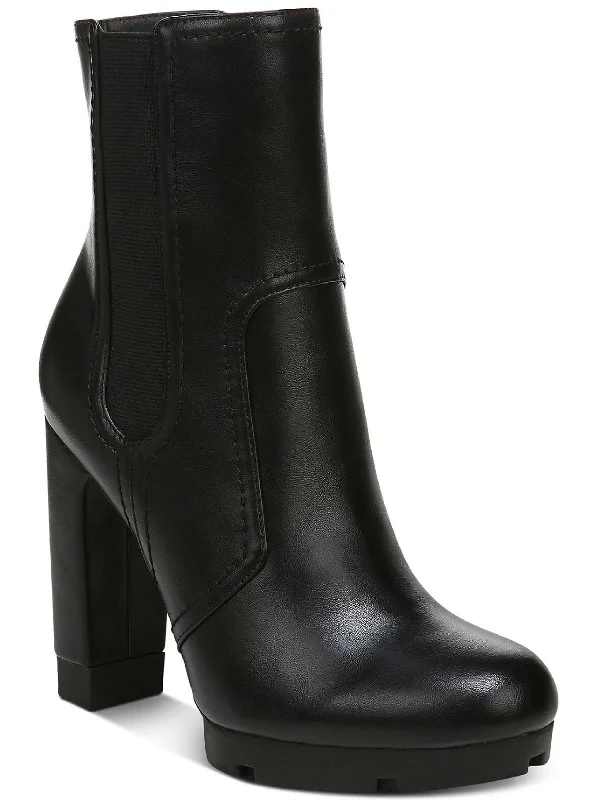 Graciie P Womens Faux Leather Ankle Ankle Boots