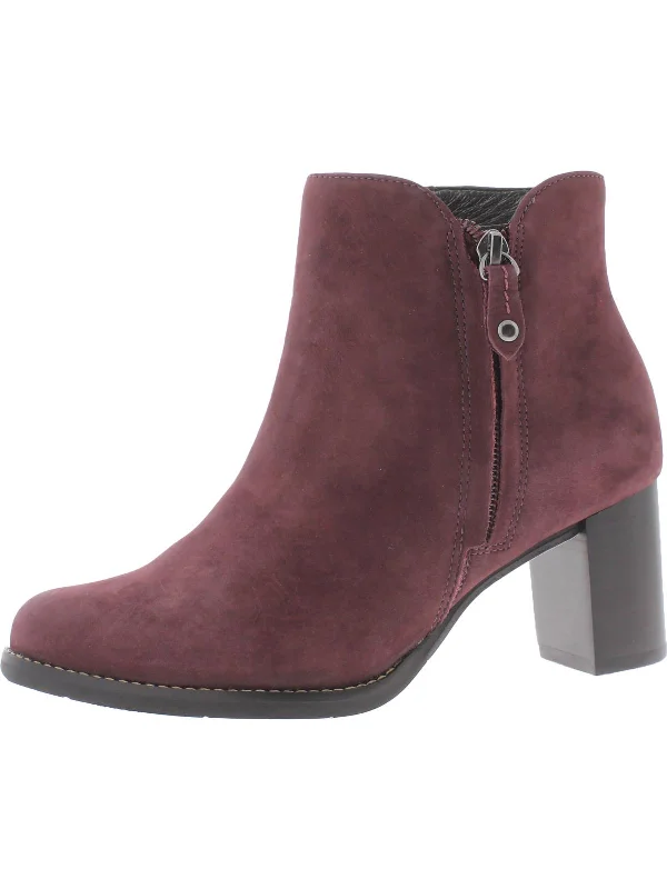 Grand Central Womens Leather Zip Up Ankle Boots