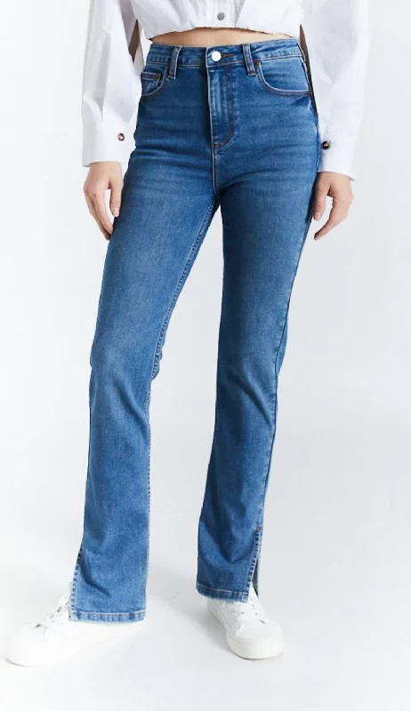 High-Rise Straight Jeans In Arkin Medium Dark Wash