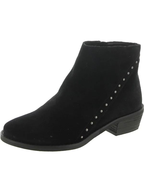 Irven Womens Suede Studded Ankle Boots