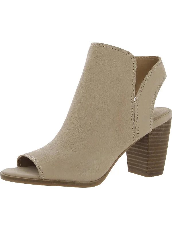 Jubai Womens Leather Shootie Booties