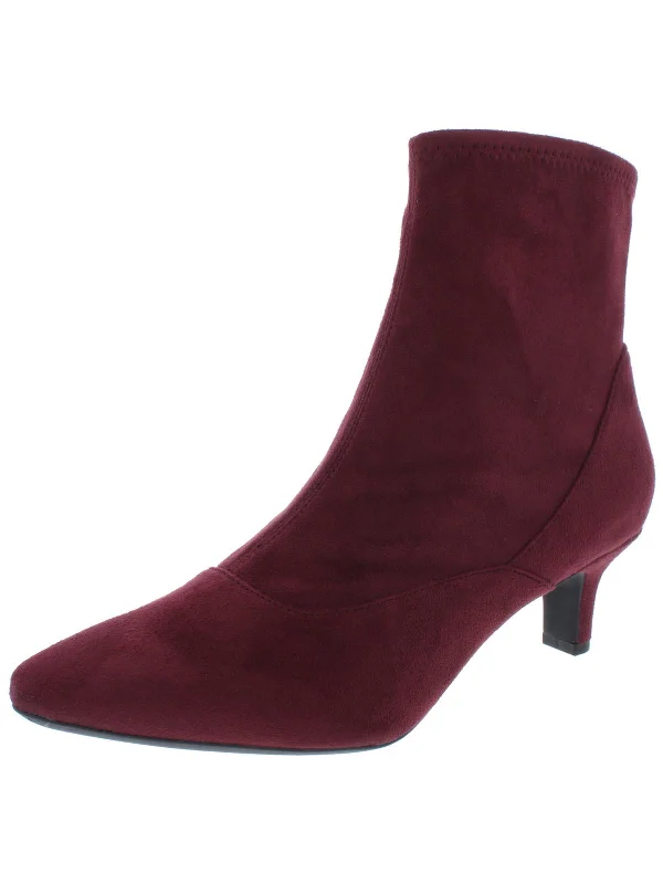 Kimly Womens Suede Ankle Booties