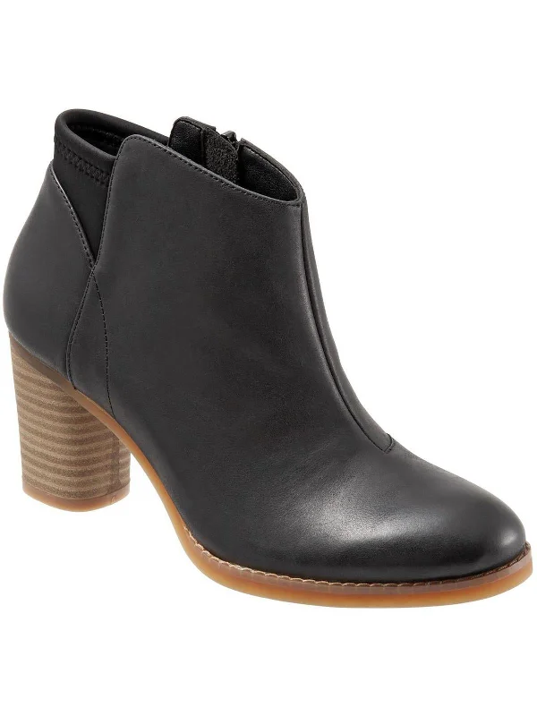 Kora  Womens Leather Block Heel Ankle Boots