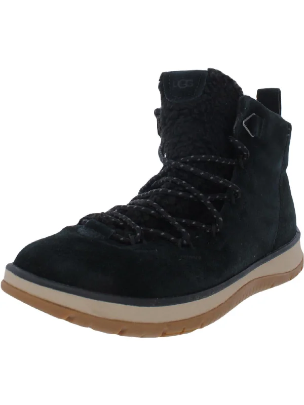 Lakesider Heritage Mid Womens Suede Lace-Up Ankle Boots