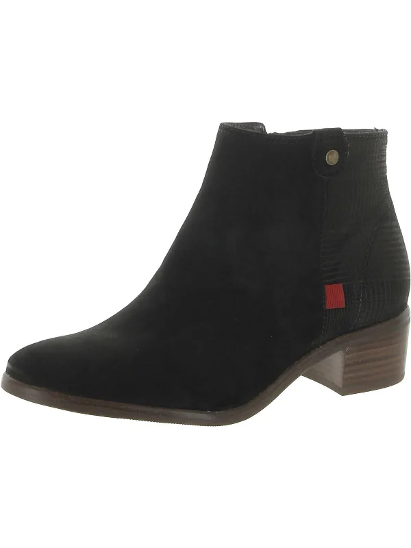 Lenox  Womens Nubuck Round Toe Ankle Boots