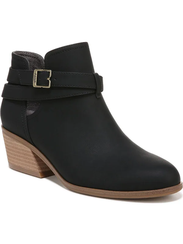 Literally Womens Faux Leather Ankle Booties