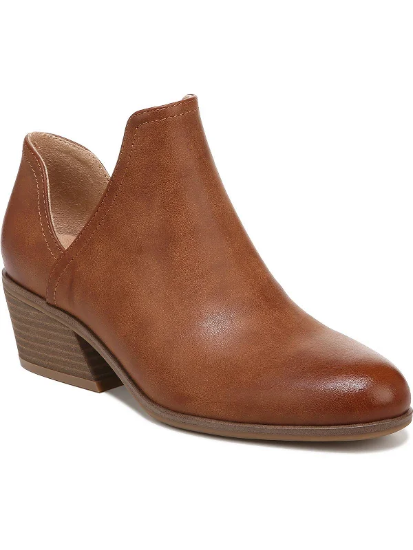 Lucille Womens Round Toe Slip On Ankle Boots