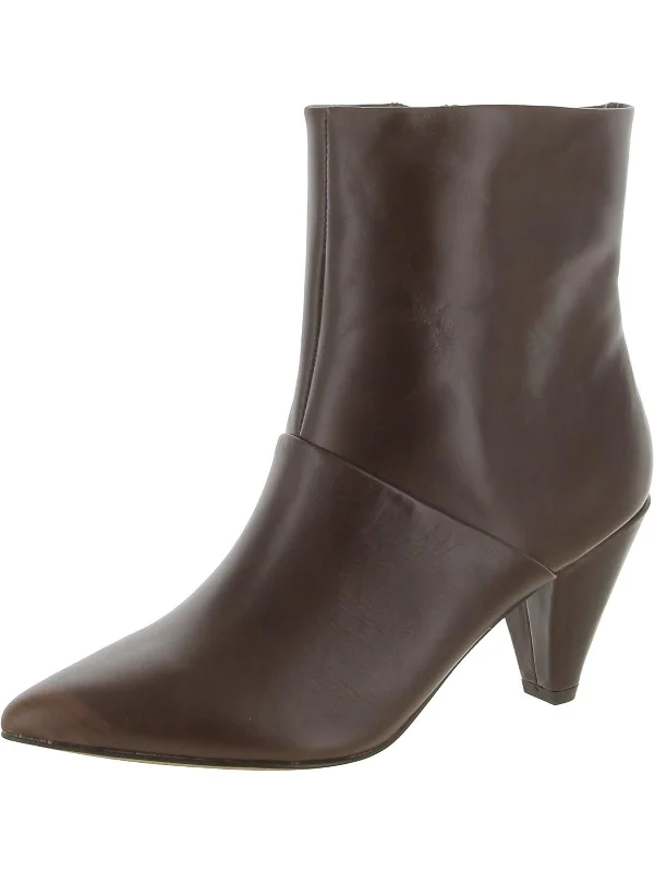 Marianna Womens Leather Ankle Booties