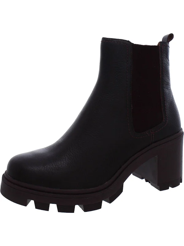 Marion Womens Lugged Sole Slip On Ankle Boots