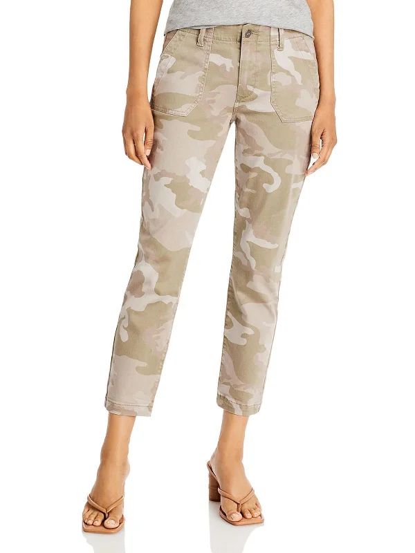 Mayslie Womens Camouflage Casual Ankle Jeans