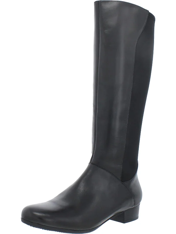 Misty Womens Leather Booties Knee-High Boots