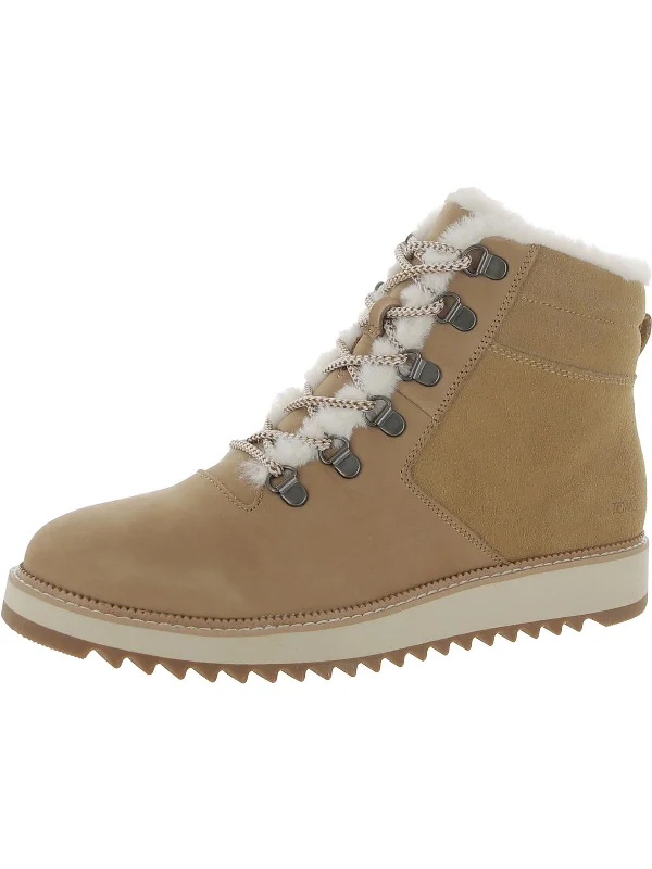 MOJAVE Womens Suede Ankle Shearling Boots