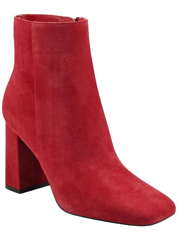 Nebula Womens Suede Square Toe Ankle Boots