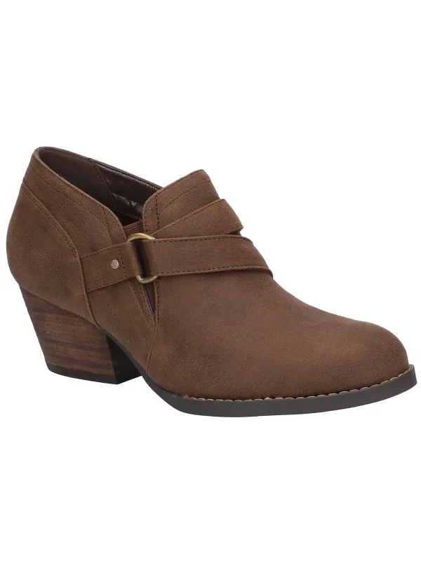 Odette Womens Faux Suede Ankle Booties