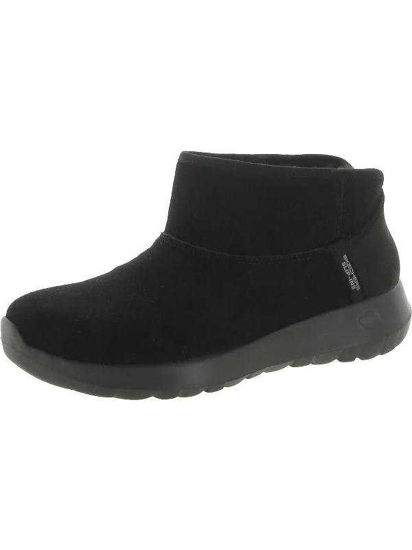 On The Go Joy Womens Suede Faux Fur Lined Ankle Boots