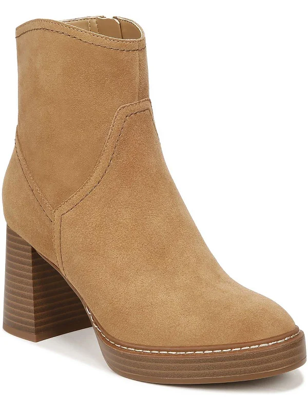 Orlean Womens Suede Zipper Booties