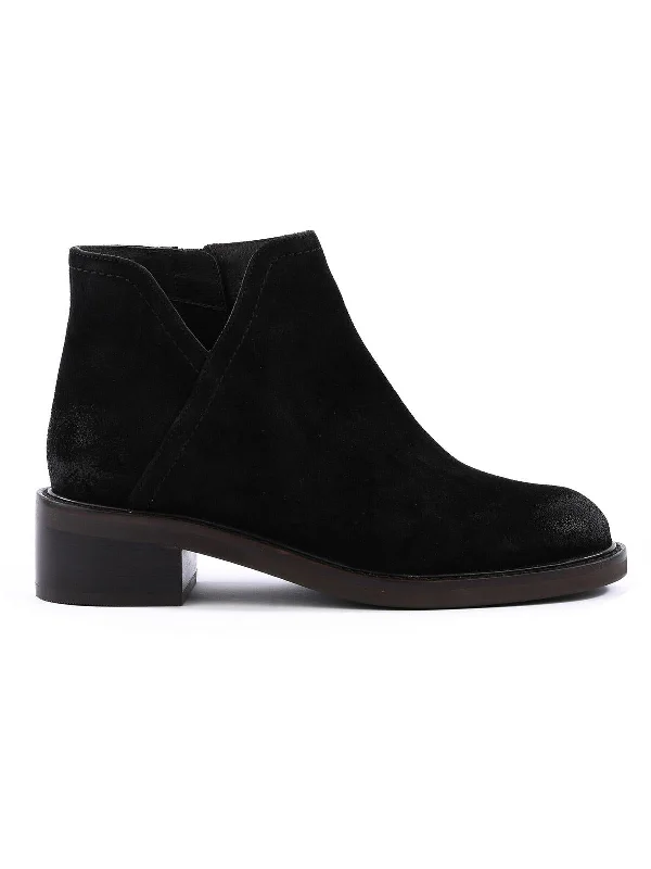 Out Of Here Womens Suede Ankle Booties