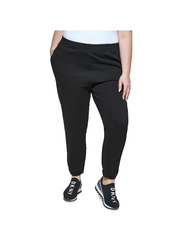 Plus Womens Logo High Rise Jogger Pants