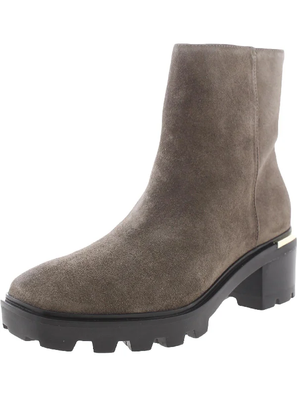 Remmie Womens Suede Square Toe Ankle Boots