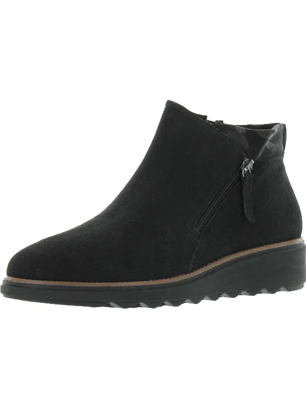 Sharon Ease Womens Suede Slip On Booties