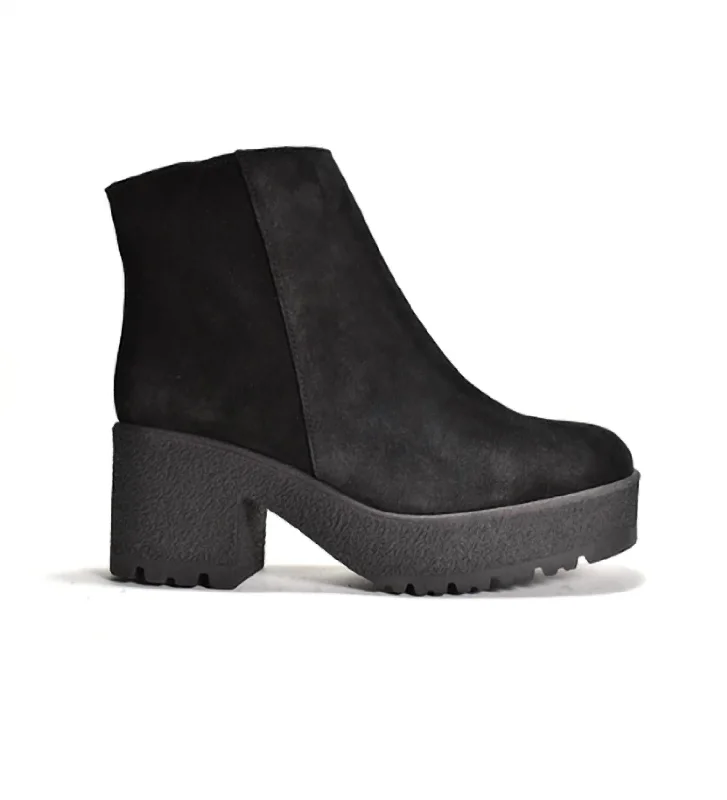 Suede Bootie In Black