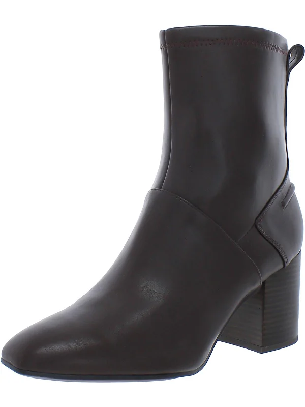 Talferbootie Womens Faux Leather Zip Up Booties