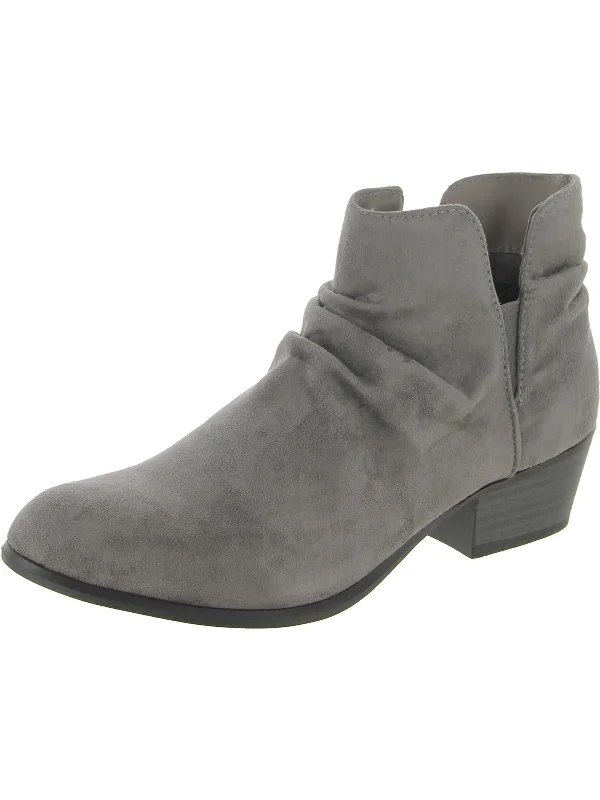 Tayla Womens Faux Suede Pull On Booties