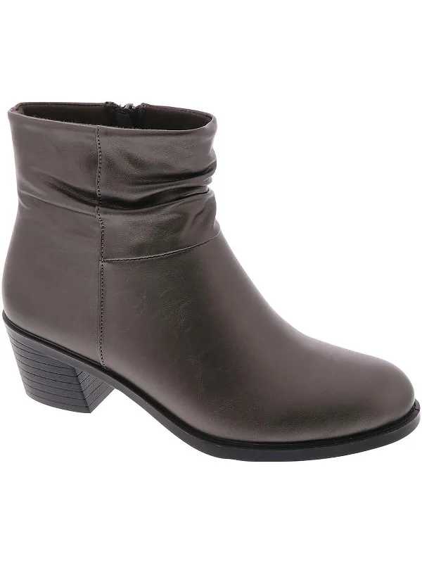 True  Womens Pull On Dressy Ankle Boots