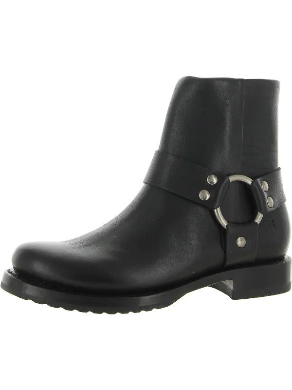 Veronica Womens Leather Harness Booties