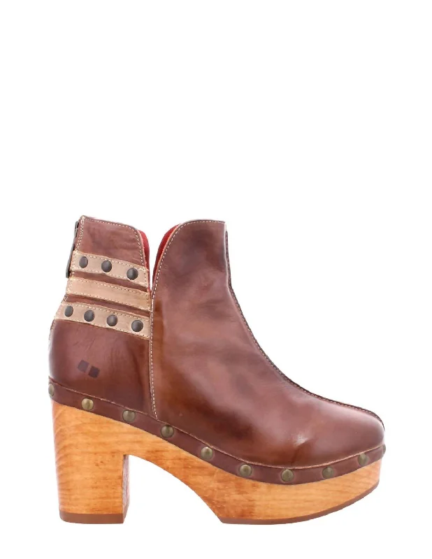 Viena Ankle Boot In Almond Oats Rustic